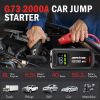 DBPOWER Jump Starter 2000A Peak Portable Car Jump Starter for Up to 8.0L Gas and 6.5L Diesel Engines, 12V Lithium Battery Booster Pack with 2.5" LCD D