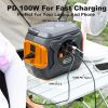 320W Portable Power Station;  Flashfish 292Wh 80000mAh Solar Generator Backup Power With LASHFISH 18V/100W Foldable Solar Panel;  Portable Solar Charg