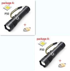 USB Charging Zoom P50 Flashlight (Option: 2pcs Usb US)