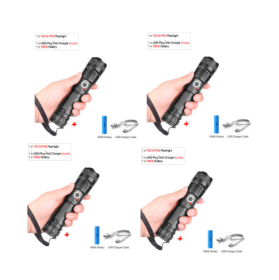 USB Charging Zoom P50 Flashlight (Option: XHP50 26650USB 4pcs)