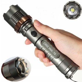 CREE t6 glare flashlight T6 flashlight T6 zoom rechargeable flashlight (Option: Flashlight)