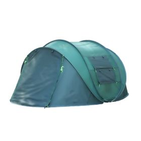 Outdoor Supplies Single Layer Automatic Speed Open Tent Camping (Option: Dark Green)