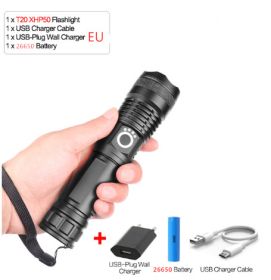 USB Charging Zoom P50 Flashlight (Option: 26650+USB)