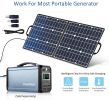 50W 18V Portable Solar Panel, Flashfish Foldable Solar Charger with 5V USB 18V DC Output Compatible with Portable Generator, Smartphones, Tablets and